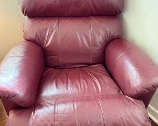 Leather Burgundy Recliner 2