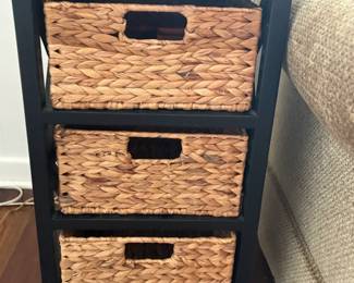 Reading Room End Table with basket drawers