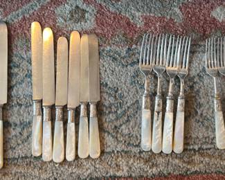 Neiman Marcus Napoleon ivory, pearl flatware set-stunning!