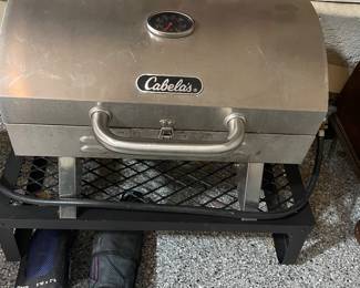 Cabellas small grill and stand