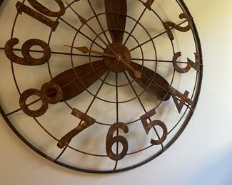 wrought Iron and Metal Clock