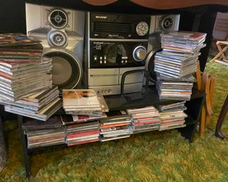 Speakers and CD/Cassette system, and CDs