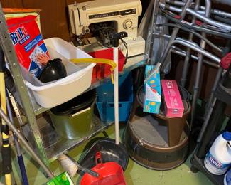 Sewing machine, walkers, cleaning essentials