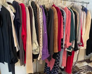 Women's clothing: Linen shirts, jackets, sweaters - size L - XL