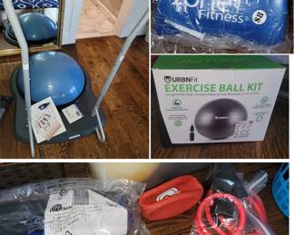 Exercise equipment and hand weights (not pictured)
Many new with tag items