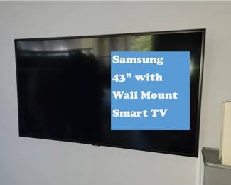 Samsung 43" tv with wall mount