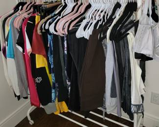 Exercise and clothes: yoga, golf, tennis. Mostly woman with some mens