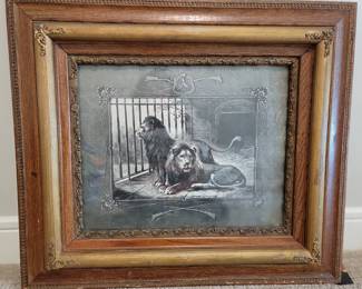 Unique framed photograph signed Raymond