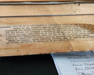Original oil on canvas painting by Andre Gisson.  Purchased at gallery in Washington DC in 1970.  Smoke-free home.  Actual canvas measures 30" x 24".  FRAME measures 38 1/4" x 32 1/4".  $2,300.00