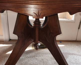 antique marble top coffee table, measures: 30" long x 20" wide x 20" tall.  $50.00