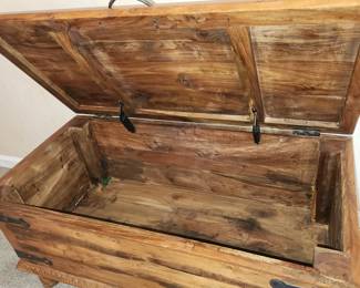 antique trunk, measures 38" wide x 19" deep x 18" tall: $75.00