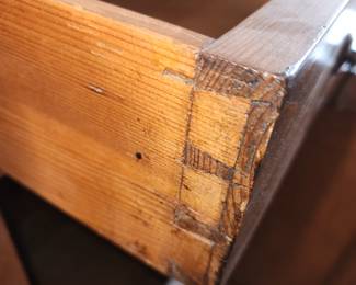 antique "Hoosier" cabinet, measures 53" tall x 16 1/2" wide x 15" deep (at marble front): $75.00