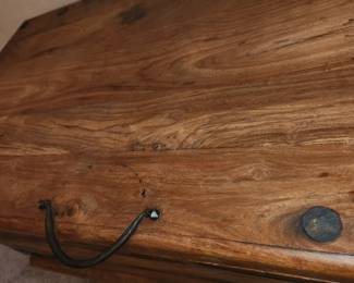 antique trunk, measures 38" wide x 19" deep x 18" tall: $75.00