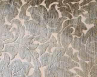 vintage sofa by Maddox.  Sun/time faded, used to be blue.  Measures 86" long x 35" deep x 26" tall (at back).  Obviously needs to be recovered.  Soft and VERY comfortable (low to ground).  $75.00