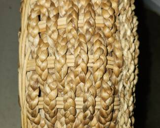 woven chair, measures 33" wide x 28" deep (wall to front of seat): $75.00