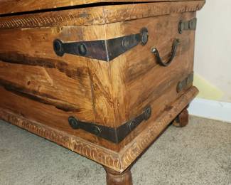 antique trunk, measures 38" wide x 19" deep x 18" tall: $75.00