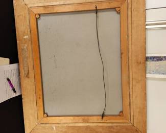 Original oil on canvas painting by Andre Gisson.  Purchased at gallery in Washington DC in 1970.  Smoke-free home.  Actual canvas measures 30" x 24".  FRAME measures 38 1/4" x 32 1/4".  $2,300.00