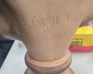 A Carrier Belleuse signed statue large maid bust