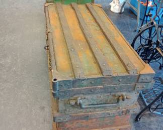antique railroad strong box 
