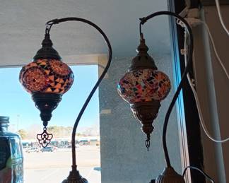hanging Turkish mosaic lamps