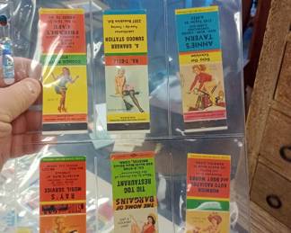vintage ephemera collection post cards, nudes, magazines, matchbooks, bla-- Amer--ana, and more 