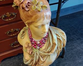 A Carrier Belleuse signed statue large maid bust 