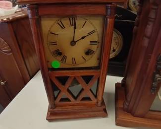 vintage arts and crafts mantle clock 