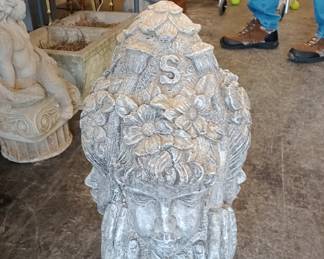 One bad to the bone large concrete North, South, East, West statue 