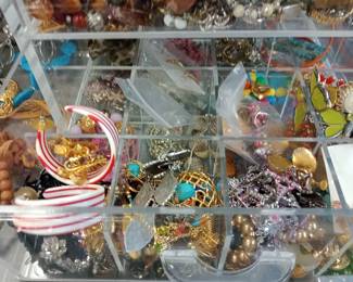 Tons of costume jewelry, rings, bracelets, earrings, and more 