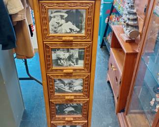 6 drawer wicker cubby 