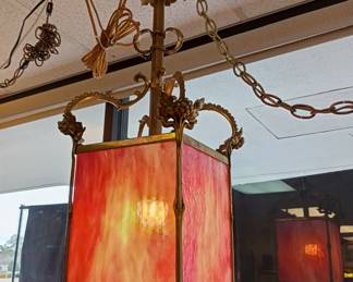 Awesome hanging-stained glass lamp 