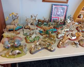 Deer decor and other wildlife lots of Danbury mint 