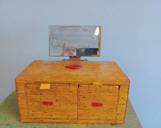 awesome hand built mechanical box out of matchsticks 