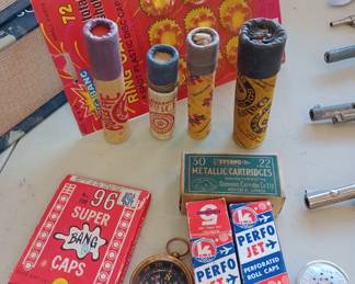 vintage cap gun caps and bbs etc 
