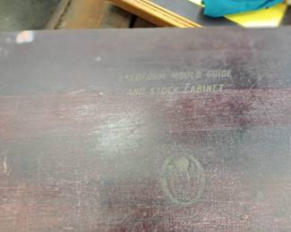 antique mold and stock cabinet 
