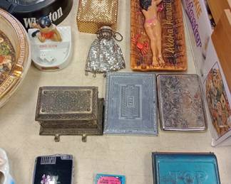vintage ashtray collection cigarette holders and lighters etc 