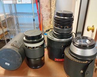 vintage cameras and  lenses