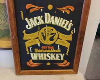 vintage jack Daniels needlepoint 
