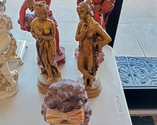 lots of busts and marble statues, resin and others 