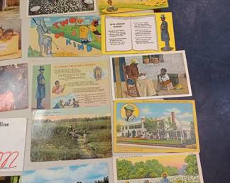 vintage ephemera collection post cards, nudes, magazines, matchbooks, bla-- Amer--ana, and more 