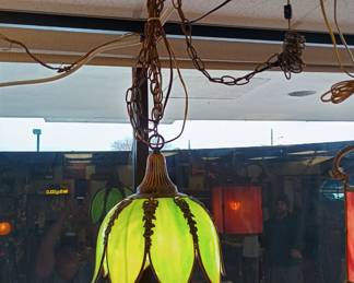 Awesome hanging-stained glass lamp 