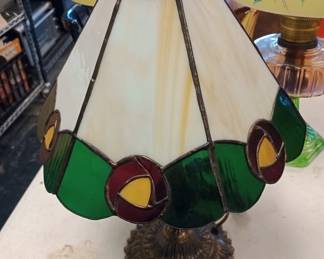 vintage stained-glass lamp 