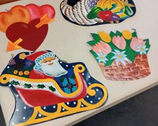metal hanging decorative seasonal signs