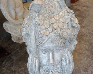 One bad to the bone large concrete North, South, East, West statue 
