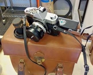 vintage cameras and  lenses