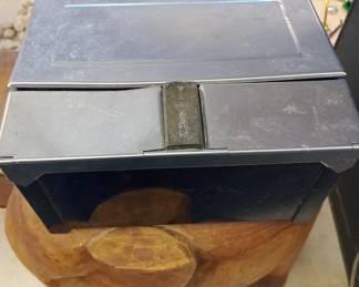 vintage sanitary service box with inserts original 