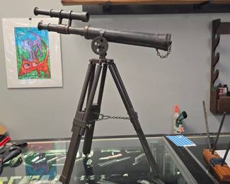 vintage brass telescope 