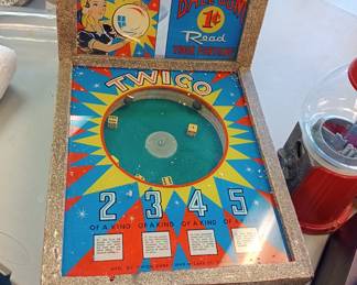 vintage 1c ball gum machine 