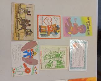 vintage ephemera collection post cards, nudes, magazines, matchbooks, bla-- Amer--ana, and more 