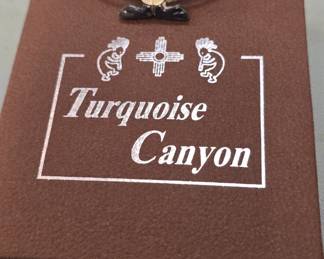 Turquoise Canyon Navajo made custom tweedy bracelet working on finding maker it is signed. 